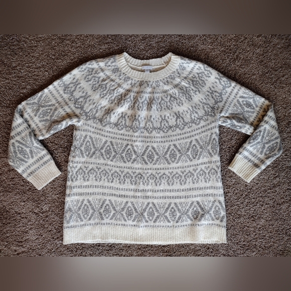 J. Jill Sweaters - J. Jill Classic Fair Isle Nordic Cotton Blend Knit Sweater Medium NWOT